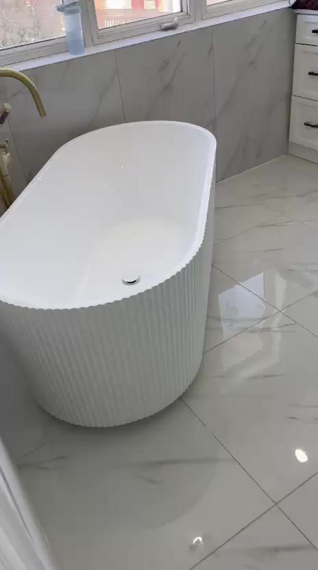 Freestanding tub bathroom renovation in Brampton
